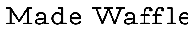 Made Waffle Slab font preview